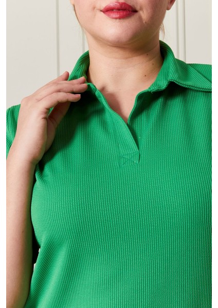 Fitilli Örme Kumaş Kısa Elbise