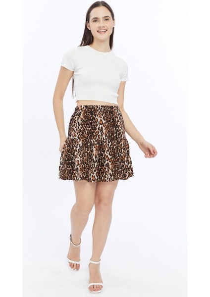 Viskon Kumaş Carola Mini Boy Şort Etek