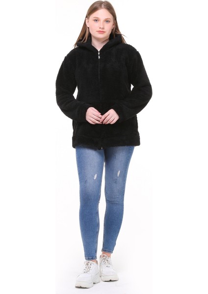 Kapüşonlu Polar Welsoft Peluş Hırka