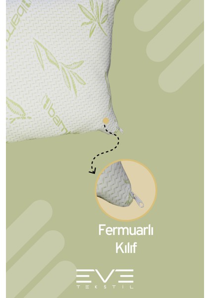 2 Adet Bamboo Antibakteriyel Fermuarlı Yıkanabilir Otel Lüks Yastık Kılıfı 50X70CM fiyatları