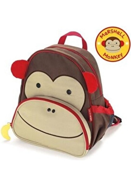 Zoo Maymun Sırt Çantası Erkek Çocuklar İçin Eğlenceli Tasarım 28x13x30 Cm