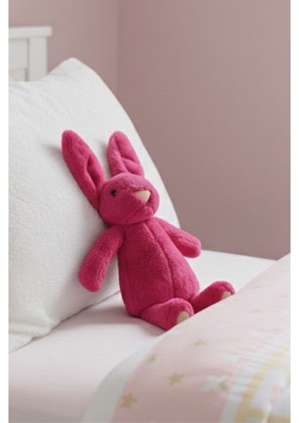 2’li Peluş Zürafa ve Koyu Pembe Tavşan Seti Hediyelik Sevimli Oyuncak modelleri