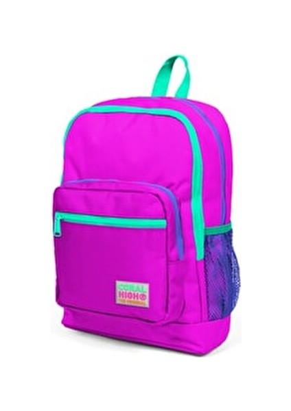 Pembe Dört Bölmeli Okul Çantası Ortopedik Sırt Yapısı ile 27x38x14 Cm