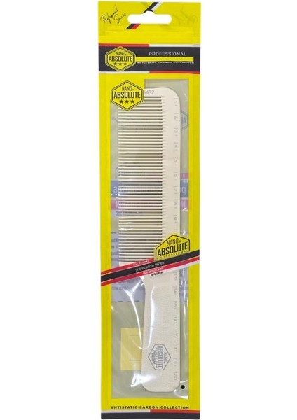 Nano Absolute Tutmalı Cetvelli Tarak 21 cm Beyaz G-432