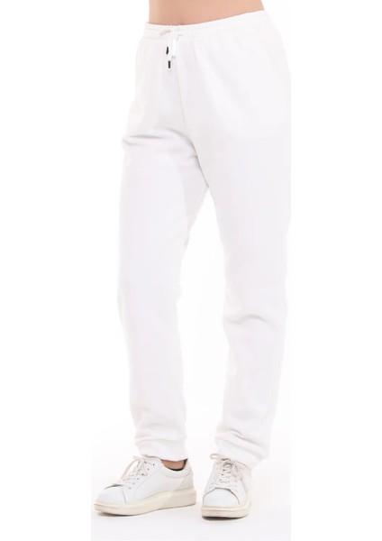 Üç Iplik Şardonlu Beyaz Eşofman Altı