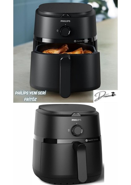 Sağlıklı Pişirme Airfryer 4.2l 1500W 12'li Çok Fonksiyonlu NA120/00 Siyah