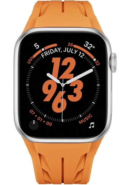 Apple Watch 10-11 46mm Metal Tokalı Üst Kalite Tpu Silikon Kordon Lpr127 Akıllı Saat Kordonu fırsatları