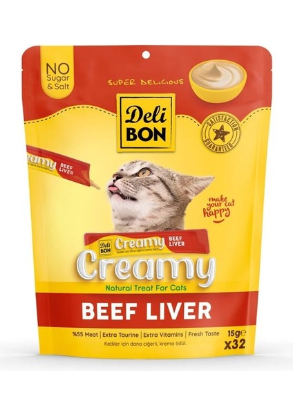 Creamy Ödül Maması Dana Ciğerli 15GR 32LI Paket