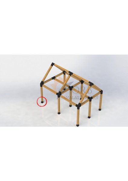 Çardak Birleştirme Aparatı AYAK10X10 ve 9x9 Profillerden modelleri