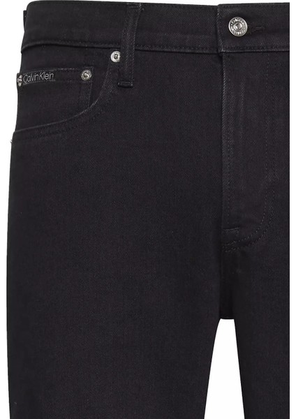 Erkek Slim Fit Daralan Paça Termal Jean Pantolon - Siyah modelleri