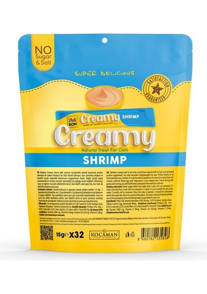 Creamy Ödül Maması Karidesli 15GR 32LI Paket fiyatları