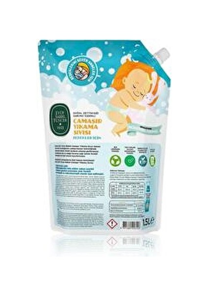 Doğal Zeytinyağı Bebek Çamaşır Yıkama Sıvısı 1,5 lt 0-3 Yaş İçin fiyatları