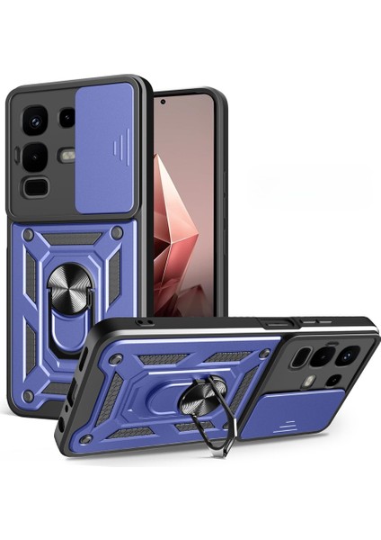 Infinix Note 50 Pro Kılıf Pars Yüzüklü Standlı Kamera Korumalı