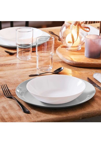 6 Adet Diwali 20 cm Çukur Yemek Tabağı