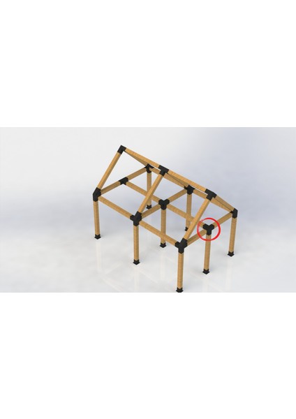 Çardak Pergole Birleştirme Aparatı 4 Kanallı 90 Derece (9x9 ve 10X10 Seçenekleriyle) modelleri