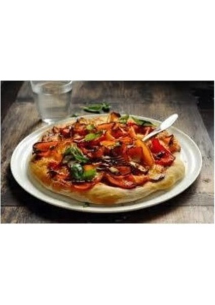Italya Partisi Yemek Takımı Beyaz 6'lı Pizza Tabağı 32 cm 6 Parça