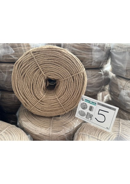 Jüt Halat 5mm 50METRE Jüt , Jüt Halat , Jüt Kendir , Jüt Ip, Doğal Ip , Hasır Ip