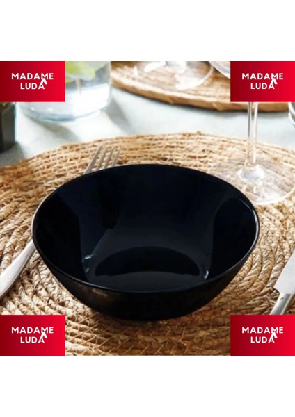 Arcopal Zelie Siyah (Yemek Tabağı & Çorba Kasesi) 12 Parça 6 Kişilik Yemek Takımı.madame Luda. fırsatları