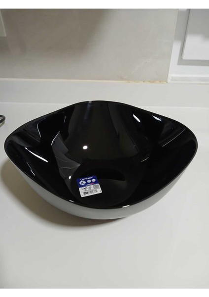 Carine Noir Salata Karıştırma Kasesi 2 Adet Siyah (27 Cm) Kare Şekilli