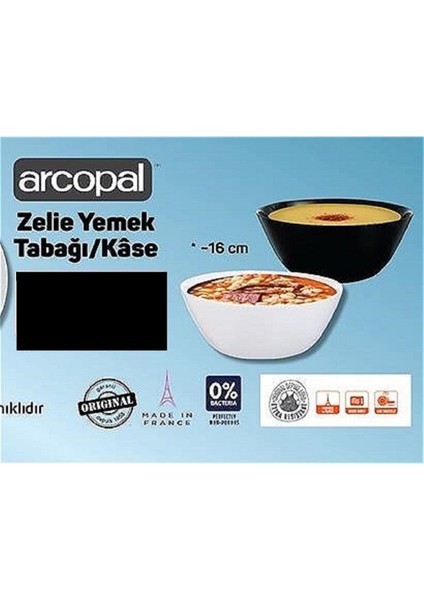 Luminarc Arcopal Zelie Siyah 6 Parça 6 Kişilik 16 cm Çorba Kasesi Siyah modelleri