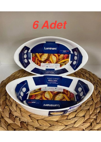 Trianon Oval Fırın Kabı Beyaz 21X13 cm …6 Adet