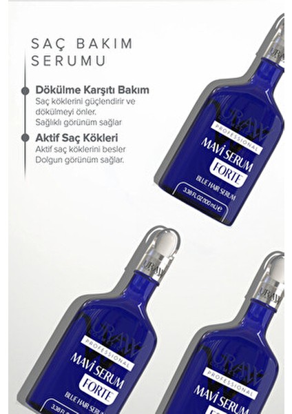 Mavi Serum Forte Dökülmeye Karşı Etkili Serum 2 Parça Biotin İçerir modelleri