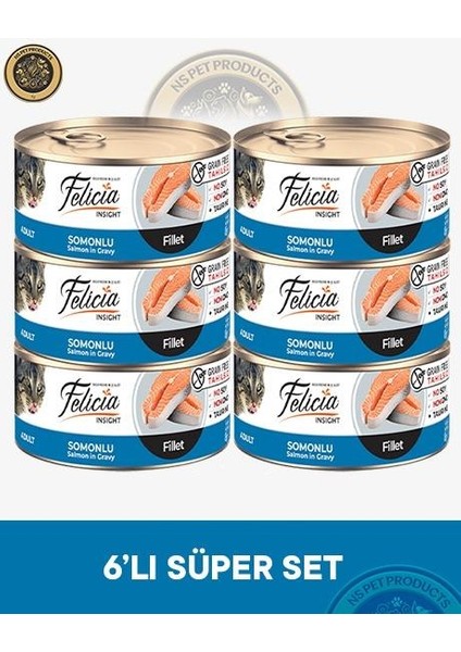 Somonlu Fileto Yetişkin Kedi Konservesi 6X85GR