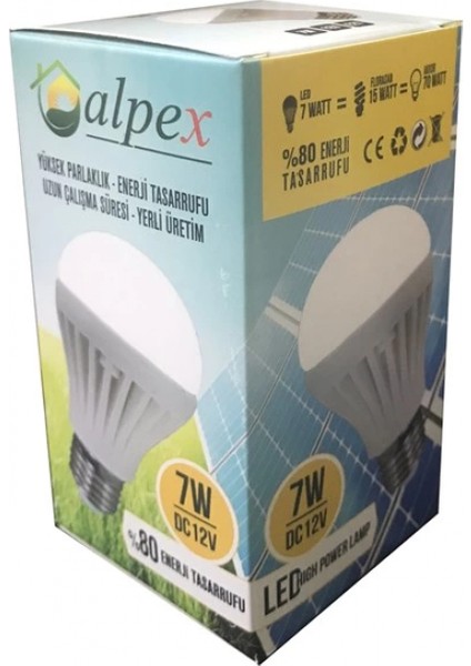 7 Watt 12 Volt LED Ampul fiyatları
