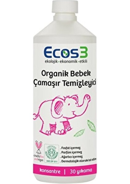 Organik Bebek Çamaşır Seti 2 Ürün Temizleyici ve Yumuşatıcı 30 Yıkama 40 Yıkama fiyatları