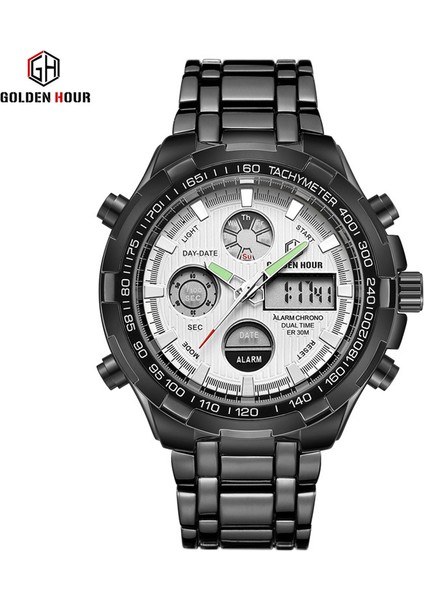 Izle Moda Spor Çok Fonksiyonlu Elektronik Saat Popüler Erkekler Su Geçirmez (Yurt Dışından)