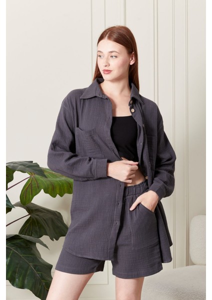 %100 Pamuk Kumaş Kadın Gömlek