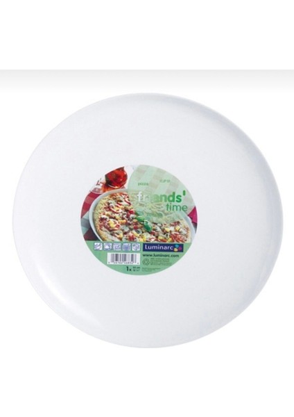 Beyaz Cam Pizza Tabağı