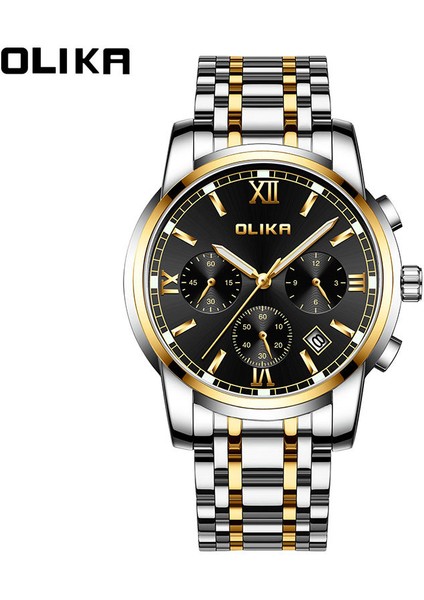 Katı Çelik Bant Izle Erkek Aydınlık Su Geçirmez Kuvars Izle Erkek Çok Fonksiyonlu Moda Erkek Saati (Yurt Dışından)