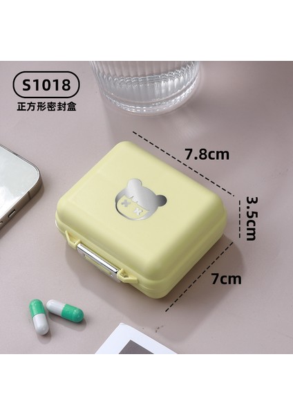 Hap Kutusu Taşınabilir Açık Dopamin Yedi Gün Hapı Takı Mühürlü Saklama Kutusu S1018 Hap Kutusu-Krem (Yurt Dışından)