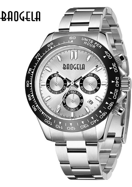Izle Erkek Çok Fonksiyonlu Iş Moda Su Geçirmez Aydınlık Gündelik Kuvars Çelik Bant Erkek Saati (Yurt Dışından)