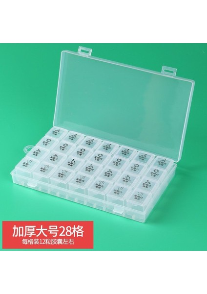 Taşınabilir 7 Günlük Hap Kutusu, Küçük Boyutlu, Mini Bir Haftalık Paket, Mühürlü, Büyük Kapasiteli, Yaşlılar Için Taşınabilir Hap Bölme Kesici (Yurt Dışından)