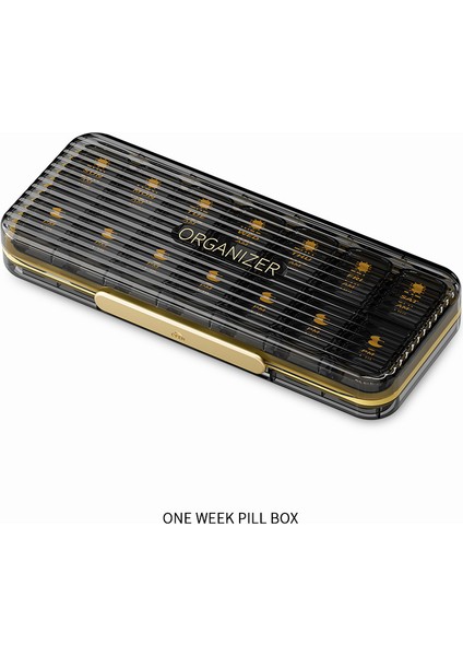 Mini Hap Kutusu, Taşınabilir Sabah ve Gece, Büyük Kapasiteli, Bir Hafta Boyunca 7 Güne Bölünmüş Hap Kutusu, Mavi (Yurt Dışından)