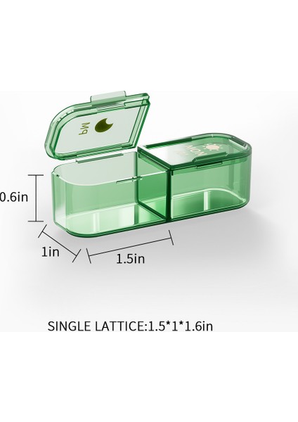Mini Hap Kutusu, Taşınabilir Sabah ve Gece, Büyük Kapasiteli, Bir Hafta Boyunca 7 Güne Bölünmüş Hap Kutusu, Mavi (Yurt Dışından) indirimleri