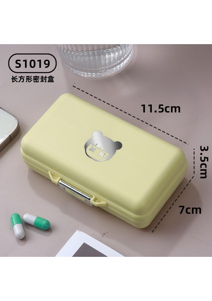 Hap Kutusu Taşınabilir Açık Dopamin Yedi Gün Hapı Takı Mühürlü Saklama Kutusu S1019 Hap Kutusu-Krem (Yurt Dışından)