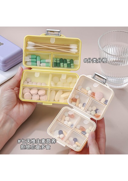 Hap Kutusu Taşınabilir Açık Dopamin Yedi Gün Hapı Takı Mühürlü Saklama Kutusu S1019 Hap Kutusu-Krem (Yurt Dışından) fiyatları