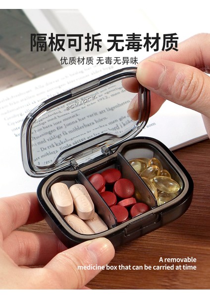 Küçük Kutusu Taşınabilir Mini Küçük Taşınabilir Saklama Mühürlü Kutusu Yeşil 3 Bölme (Çıkarılabilir Bölmeler) + Sabah, Öğle ve Akşam Kutusu (Yurt Dışından) fiyatları