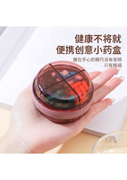 Çok Renkli Taşınabilir Hap Kutusu Ev Sınıflandırılmış Bölmeli Hap Taşınabilir Saklama Kutusu Dört Bölmeli Hap Kapsül Ambalaj Kutusu Depolama Kırmızı (Yurt Dışından) modelleri
