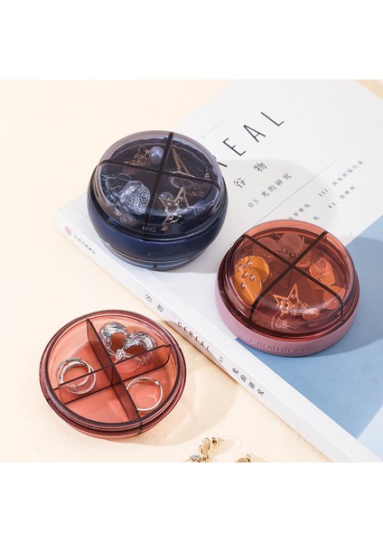 Çok Renkli Taşınabilir Hap Kutusu Ev Sınıflandırılmış Bölmeli Hap Taşınabilir Saklama Kutusu Dört Bölmeli Hap Kapsül Ambalaj Kutusu Depolama Kırmızı (Yurt Dışından) fırsatları