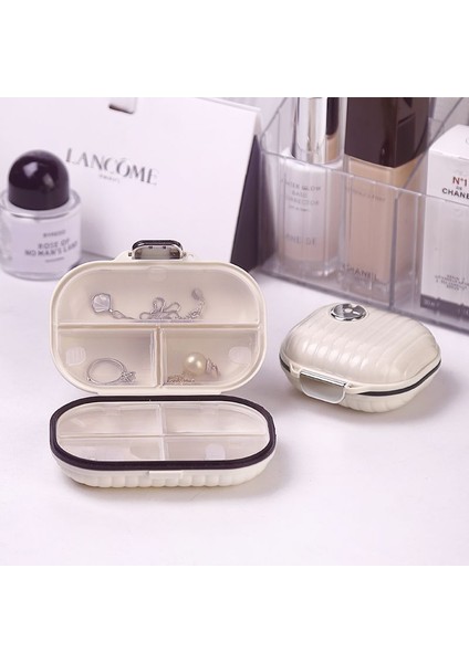 Geziler Için Taşınabilir Küçük Hap Kutusu, Mini Taşıma Seyahat Tableti Dağıtım Kutusu Sg-24 Beyaz (Yurt Dışından)