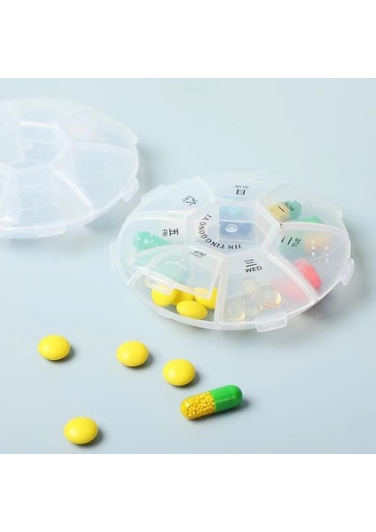 Yedi Günlük Hap Kutusu, Haftanın Yedi Günü Seyahat Hapı Kutusu, Taşınabilir Hap Kutusu, Seyahat Paketli Hap Kutusu, Sınıflandırılmış Sarı Ingiliz Modeli (Yurt Dışından) modelleri