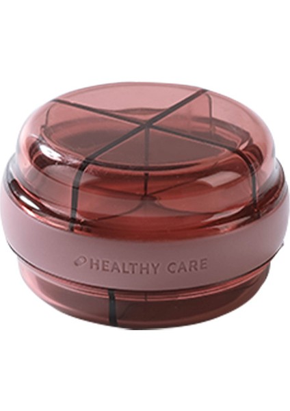 Yuvarlak Bölmeli Yeni Çift Katmanlı Mini Taşınabilir Hap Kutusu, Mühürlü ve Neme Dayanıklı Ambalaj Kutusu, Mücevher Saklama Kutusu, Karbon Siyahı (Yurt Dışından)