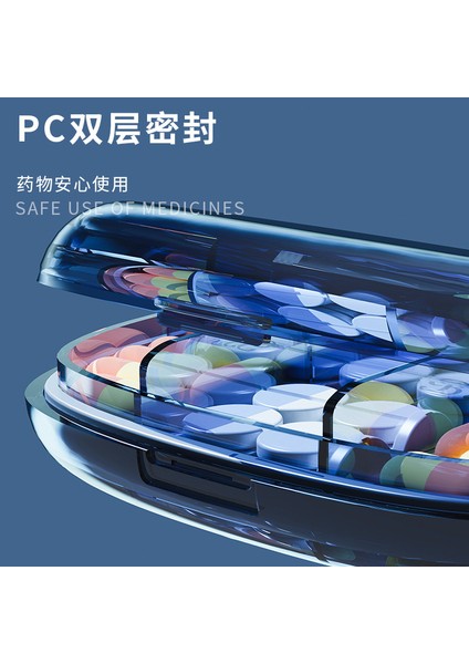 Moda Taşınabilir Hap Kutusu Mini Şeffaf 4 Bölme 6 Bölme Bölünmüş Hap Kutusu Seyahat Hap Saklama Kutusu Kristal Mavi 6 Bölme (Yurt Dışından) fırsatları