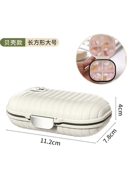 Haftanın Yedi Günü Sizinle Birlikte Deneyelim. Mini Küçük Saklama Kutusu, Bölünmüş ve Haplar. Mühürlü 7 Bölme - Kabuk Beyaz - Küçük [silikon Mühürlü ve Neme Dayanıklı] (Yurt Dışından)