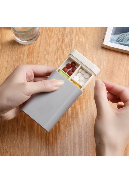 Taşınabilir Mühürlü Kutu Seyahat Bölünmüş Bölmeli Saklama Kutusu Mini Taşıma Saklama 7 Günlük Bölünmüş Kutusu Gri (Yurt Dışından) modelleri