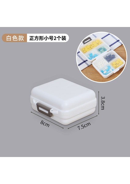 Taşınabilir ve Bölünmüş Kutusu. Haftanın Yedi Günü Yanınızda Taşıyın. Mini Saklama Kutusu. Hapları 7 Bölmeye Ayırın. Beyaz Kordon. [taşıması Kolay] (Yurt Dışından)